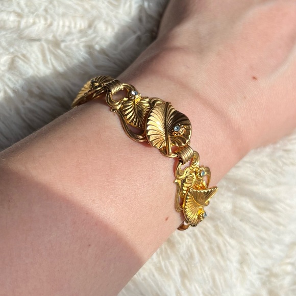 Vintage Gold Leafy Bracelet - Picture 14 of 14
